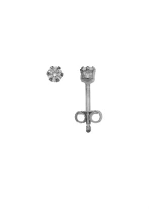 Krappenfassung Ohrstecker aus Silber mit Zirkonia