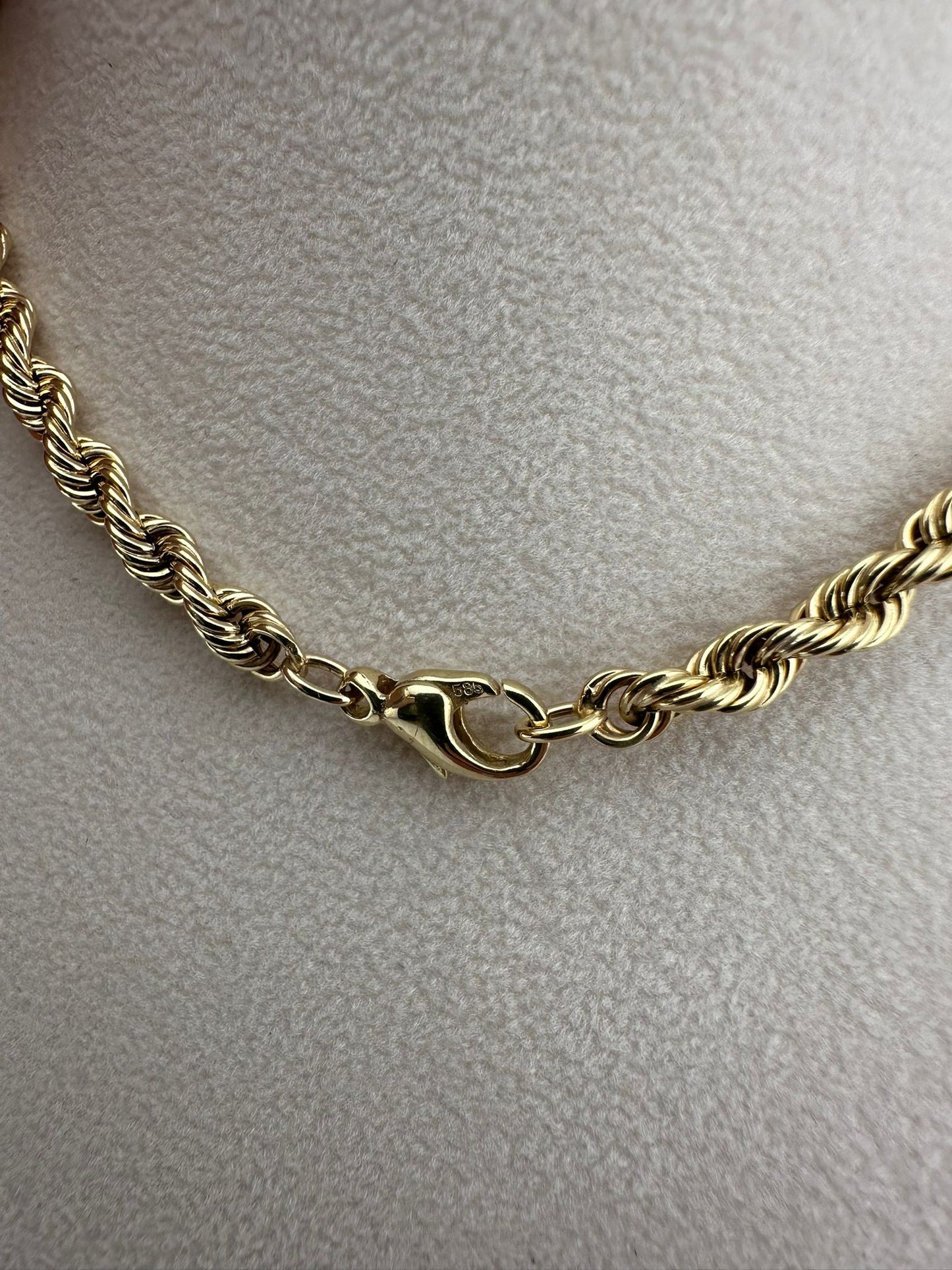 Kordelkette 585/- Gelbgold, 80cm