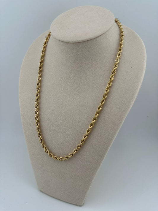 Kordelkette 585/- Gelbgold, 80cm