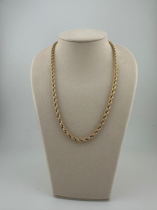 Kordelkette 585/- Gelbgold, 80cm