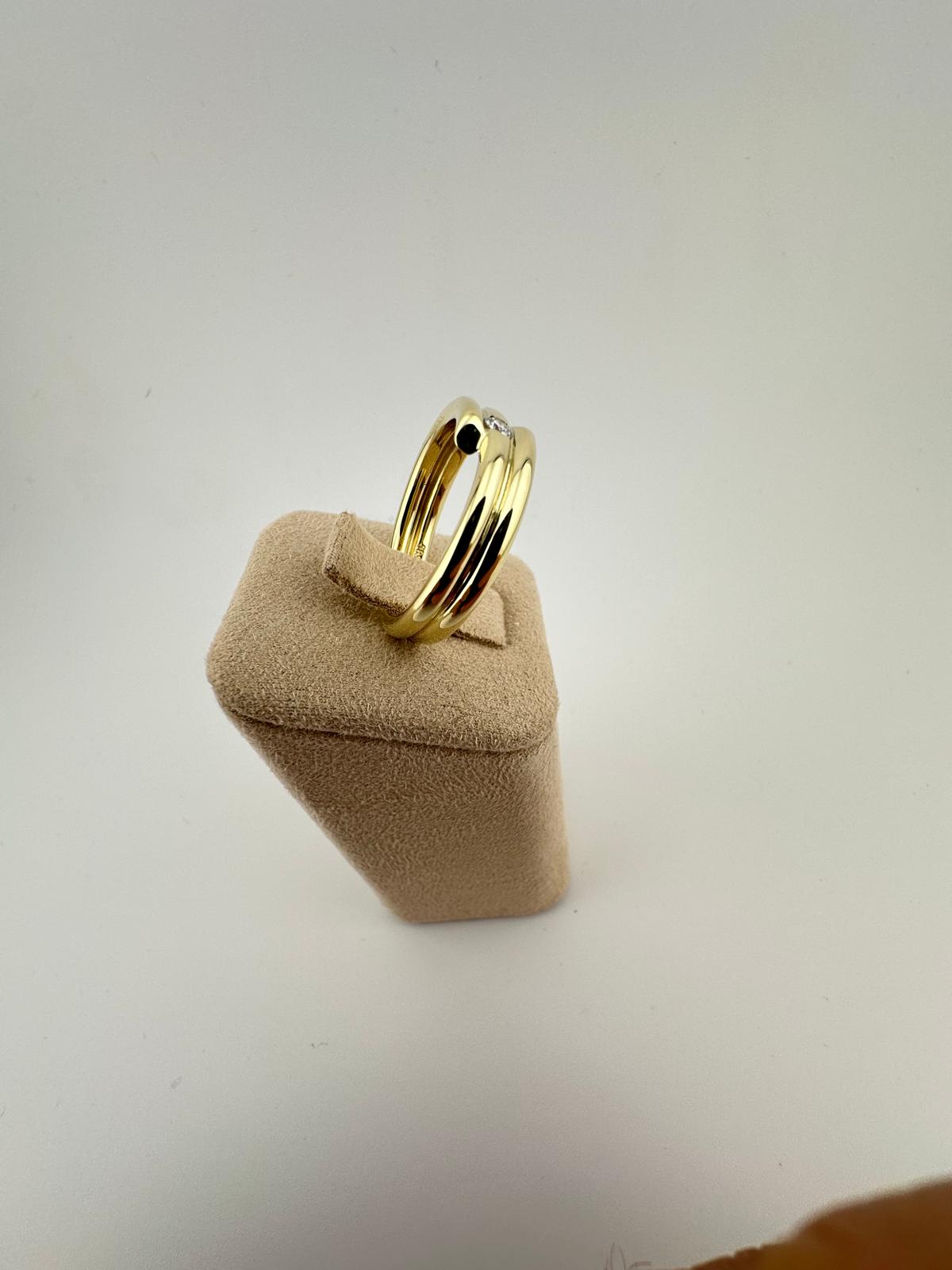 Goldring 585/- Gr. 56 7,10g mit 0,08ct Brillant