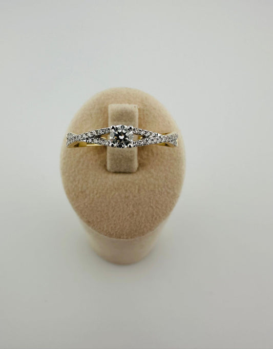 Verlobungsring 585/- Brillant 0,32 ct.