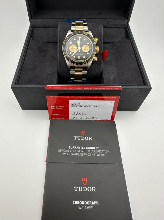 Tudor Black Bay Chronograph Stahl Gold Fullset 2020, Referenz 79363N