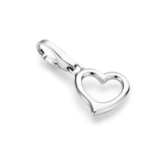 Charm Floating Heart 925/- Sterling Silber