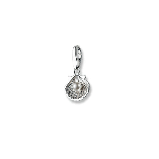 Charm Jakobsmuschel Glasperle 925/- Sterling Silber